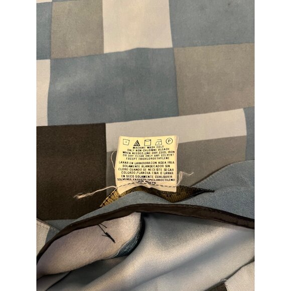 Harvé Bernard Womens Geometric Patchwork Maxi Skirt Sz 14 Blue Gray Black Vtg - Picture 7 of 7